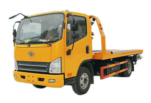 Jiefang/Isuzu Road Recovery Flatbed Wrecker Towing Special Truck Flip Plate Rear Telescopic Plate Type